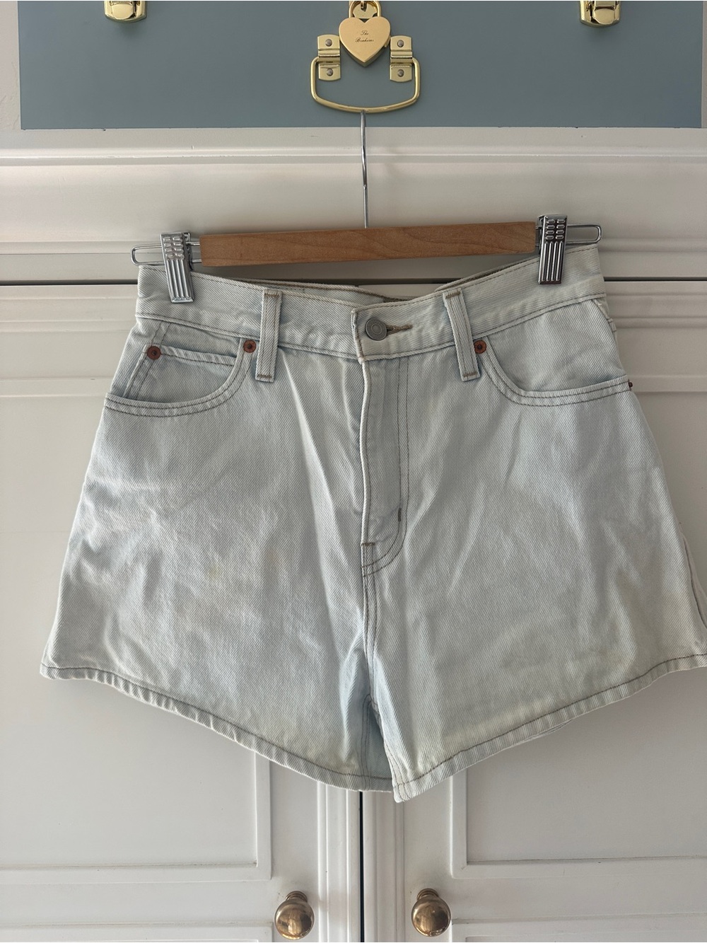 Levi’s High-Waist Light Blue Denim Shorts - Women